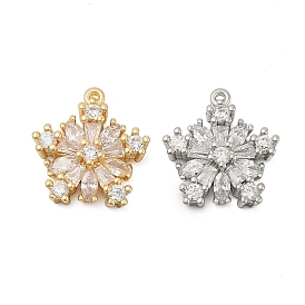 Латунные микро проложить кубического циркония подвески, снежинка