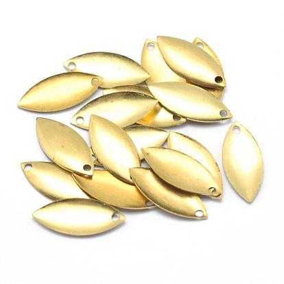 Brass Pendants, Leaf, Lead Free & Cadmium Free & Nickel Free