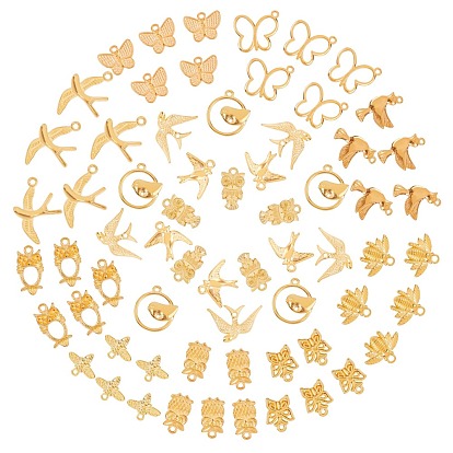 Alloy Pendants, Mixed Shapes
