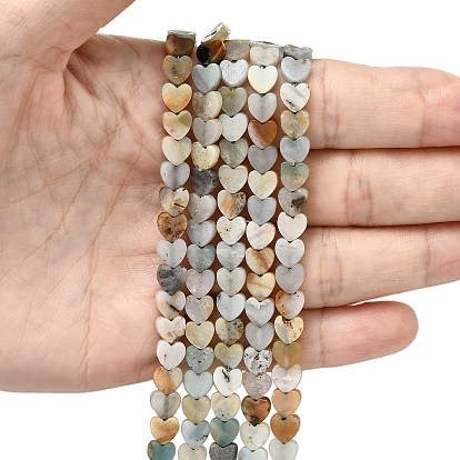 Натуральный цветок амазонитовые бусины пряди, сердце