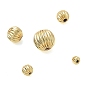 Brass Beads, Corrugated Round, Cadmium Free & Lead Free, Rack Plating, Long-Lasting Plated