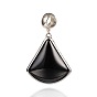 Drop Alloy Resin Big Pendants, Platinum, 80x68x10mm, Hole: 15mm