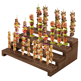 1ПК 4-ярусная съемная деревянная стойка для демонстрации леденцов, глиняные куклы, прямоугольные