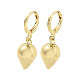 Cone Rack Plated Brass Leverback Dangle Earrings for Women, Lead Free & Cadmium Free, Long-Lasting Plated