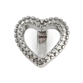 304 Stainless Steel Slider Charms, Heart