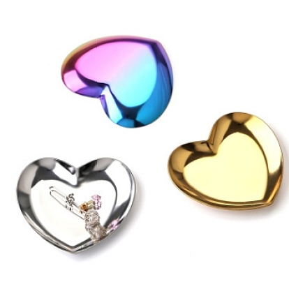 Stainless Steel Tray, Storage Tray, Fruit Trays Cosmetics Jewelry Organizer, Heart