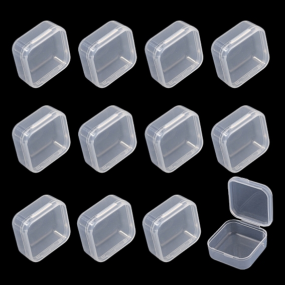 Transparent Plastic Bead Containers, Rectangle