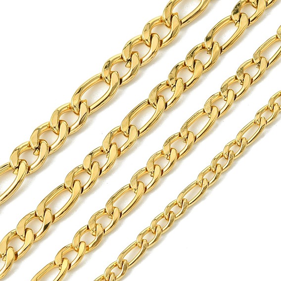 10 ионное покрытие (IP) 304 цепи Фигаро из нержавеющей стали, несварные, с катушкой