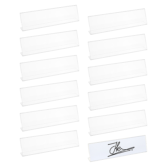 Rectangle Acrylic Price Tag Sign Label Holder, Retail Supplies