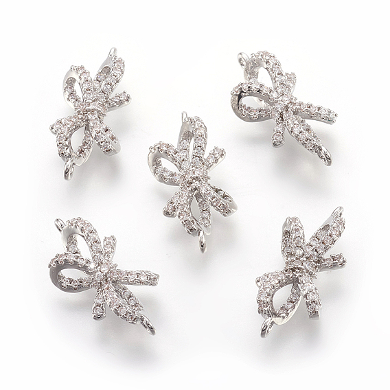 Латунные микро проложить кубических ссылки циркония, без свинца, без кадмии и без никеля, бантом