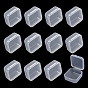 Transparent Plastic Bead Containers, Rectangle