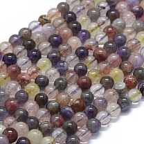 Natural Auralite 23 Beads Strands, Round