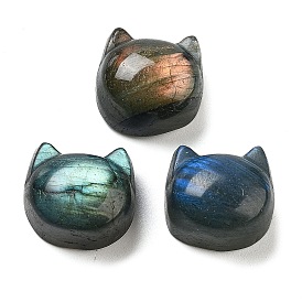 Natural Labradorite Cabochons, Cat Head