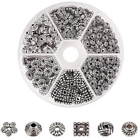Tibetan Style Alloy Spacer Beads, Square