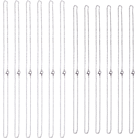 40 шт. 2 стили 304 ожерелья из нержавеющей стали с цепочкой, с омаром застежками, не тускнеет