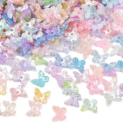 Перламутровые бусины из пластика ABS с имитацией жемчуга, бабочка, два тона