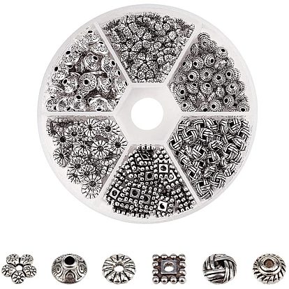 Tibetan Style Alloy Spacer Beads, Square