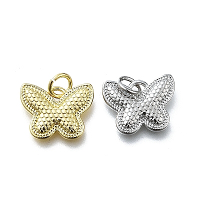 Латунные подвески, бабочки прелести, долговечный, без свинца и без кадмия, стойки покрытие, с целью перехода в кольце