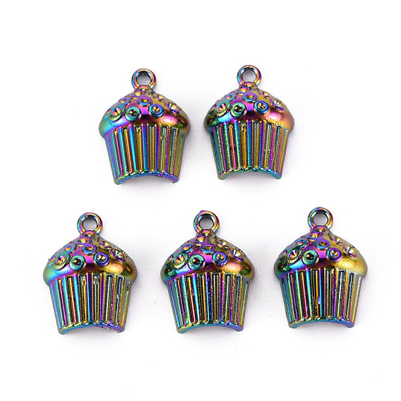 Composant de strass de pendentif en alliage, sans cadmium et sans nickel et sans plomb, forme de petit gâteau