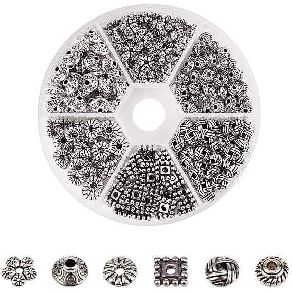 Tibetan Style Alloy Spacer Beads, Square