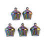 Composant de strass de pendentif en alliage, sans cadmium et sans nickel et sans plomb, forme de petit gâteau