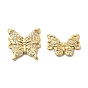 Подвески-бабочки из латуни с микропаве из прозрачного кубического циркония, без кадмия и без свинца, долговечный, стойки покрытие