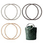 6Pcs 3 Colors Iron Bag Handles, Ring Shape