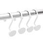 2Bags Iron Shower Curtain Hook for Bathroom