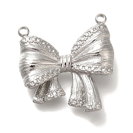 Anti-Tarnish 304 Stainless Steel Pendants, Bowknot Charm