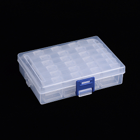 Estuche organizador de cuentas de polipropileno (pp), 24 uds caja individual extraíble de poliestireno con tapas de cierre a presión