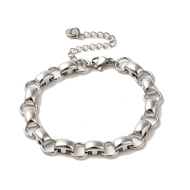304 Stainless Steel Rectangle Link Chain Bracelets