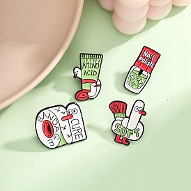 Alloy Brooches, Enamel Pins, for Backpack Cloth, Cartoon Animals