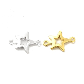 Brass Connector Charms, Cadmium Free & Lead Free, Long-Lasting Plated, Star Links