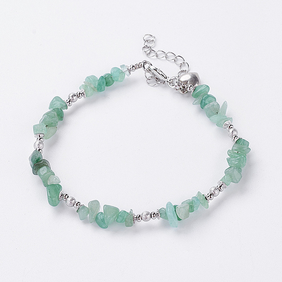 Модные драгоценный камень бисером браслеты, с железными шариками и латуни омаров коготь застежками, 8-7/8 дюйм (225 мм)