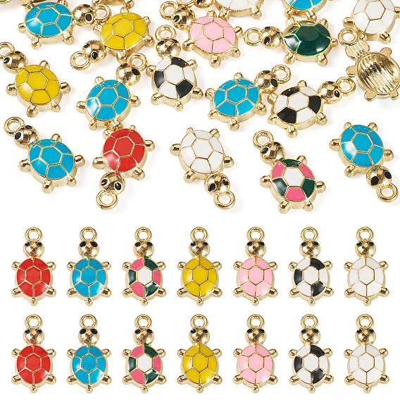 20 Emaille-Anhänger aus PC-Legierung, Schildkröten Charms