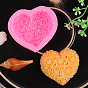 Scented Candle Molds, Heart with Flower Silicone Molds for Valentine's Day