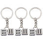 3 шт. брелки из цинкового сплава, игральная кость, с раздельными брелоками