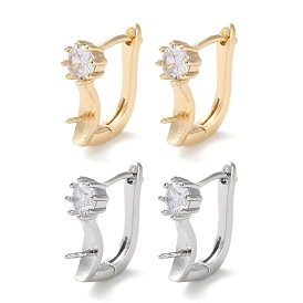 Латунные стеклянные серьги-кольца поиск, за половину пробурено бисера