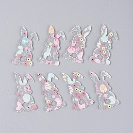 Подвески из прозрачного акрила с принтом, кролик