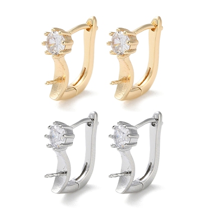 Латунные стеклянные серьги-кольца поиск, за половину пробурено бисера