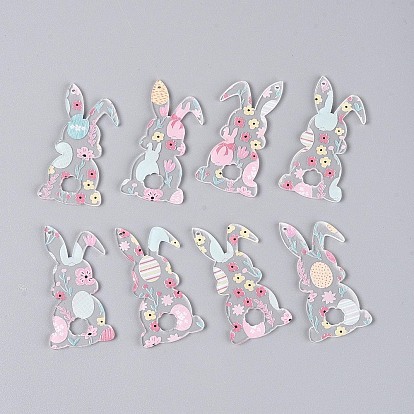 Подвески из прозрачного акрила с принтом, кролик