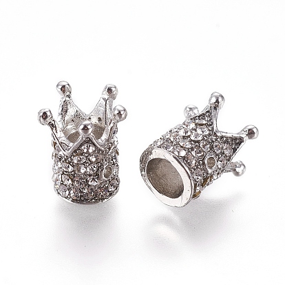 Цинком сплава шариков Rhinestone, корона, кристалл