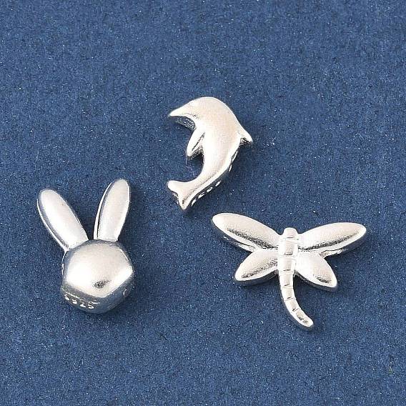 925 шарики стерлингового серебра, с печатью 925, серебряный цвет гальваническим