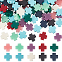 100 pcs 10 couleurs perles de corail synthétique, teint, croix