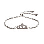 Stainless Steel Crown Adjustable Women's Bracelet with Chain