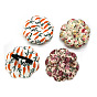 Flower Pattern Wrist Strap Pin Cushions, Pumpkin Shape Sewing Pin Cushions, for Cross Stitch Sewing Accessories