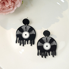 Серьги-гвоздики из акрила пасхального сплава, платина