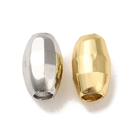 Rack Plating Brass Beads, Long-Lasting Plated, Lead Free & Cadmium Free, Faceted, Barrel