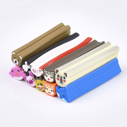 Handmade Polymer Clay Nail Art Decoration, Fashion Nail Care, No Hole Tubes, Mixed Shapes, Animal Theme