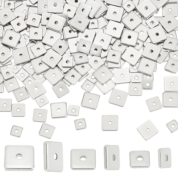 300 шт. 3 стили 304 проставки из нержавеющей стали, квадратный
